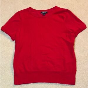 Lands End Red Short Sleeve Top